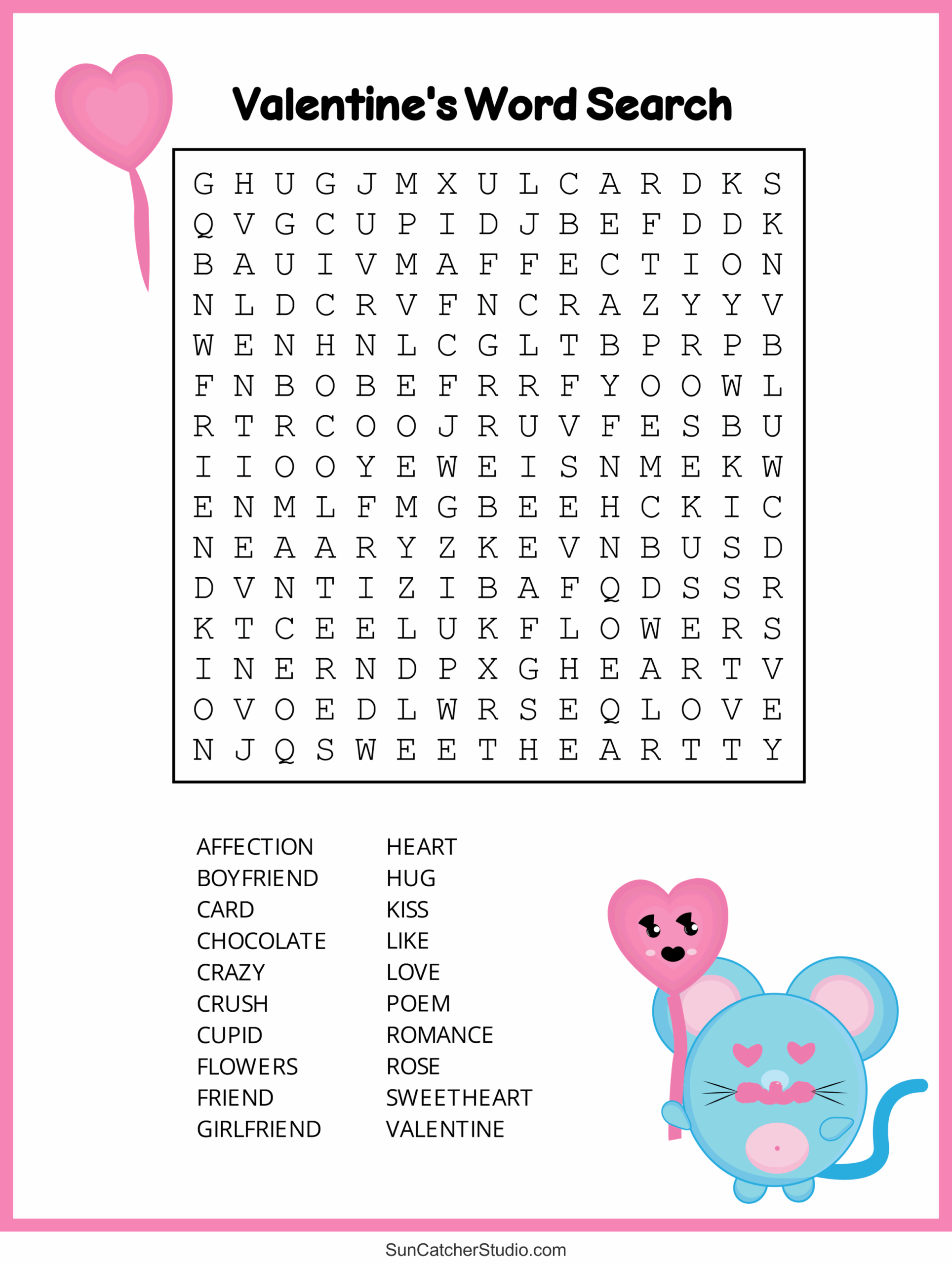 Valentine S Day Word Search Puzzle Printable Word Search Maker