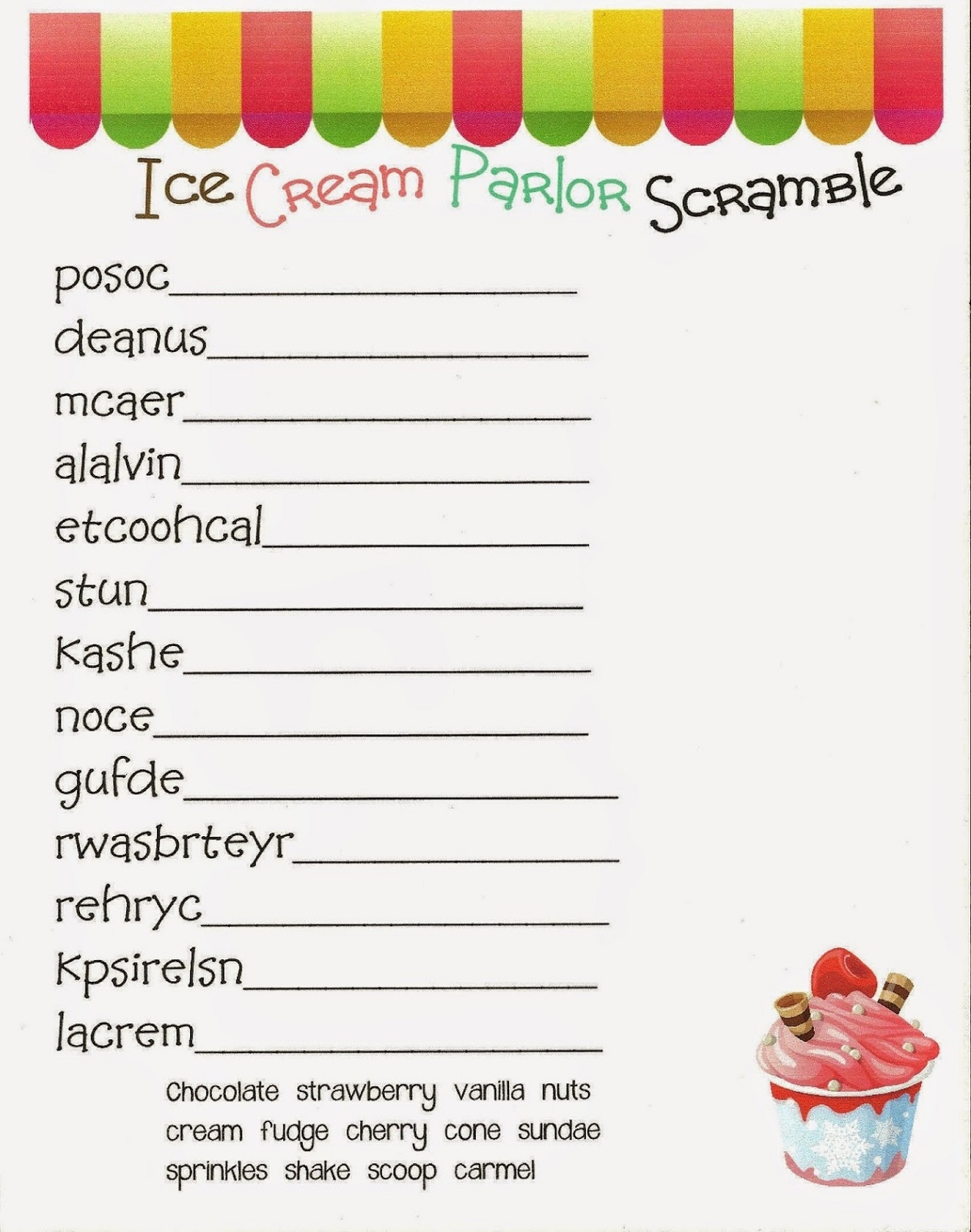 Word Scramble Generator Free Printable Educational Printable Activities