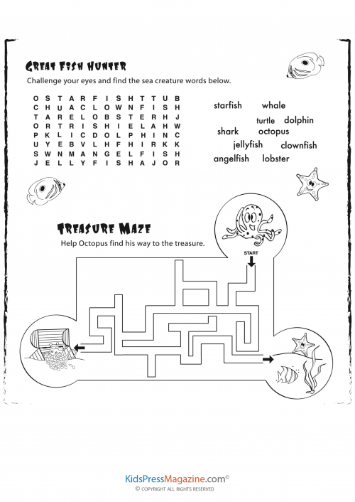 Word Search And Maze Combo KidsPressMagazine Worksheets Library