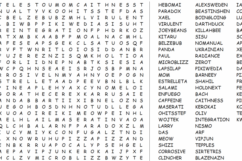 Word Search Puzzles Printable Hard James D Duncan