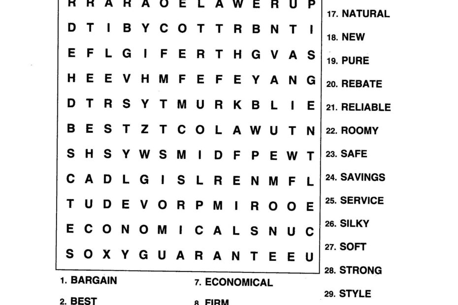 Word Searches Printable For Adults Printable Word Search