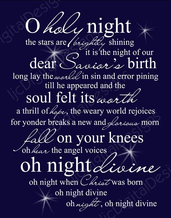 Words To O Holy Night Printable